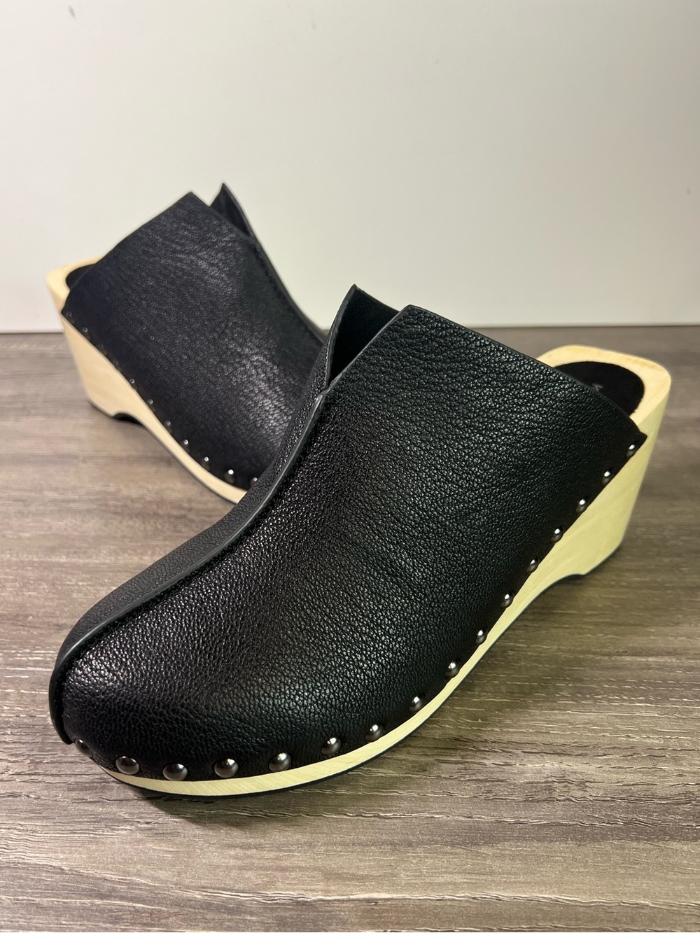Kelsi Dagger Brooklyn Black Jhett Clogs with Studded Trim size 8 $190 - Picture 2 of 9